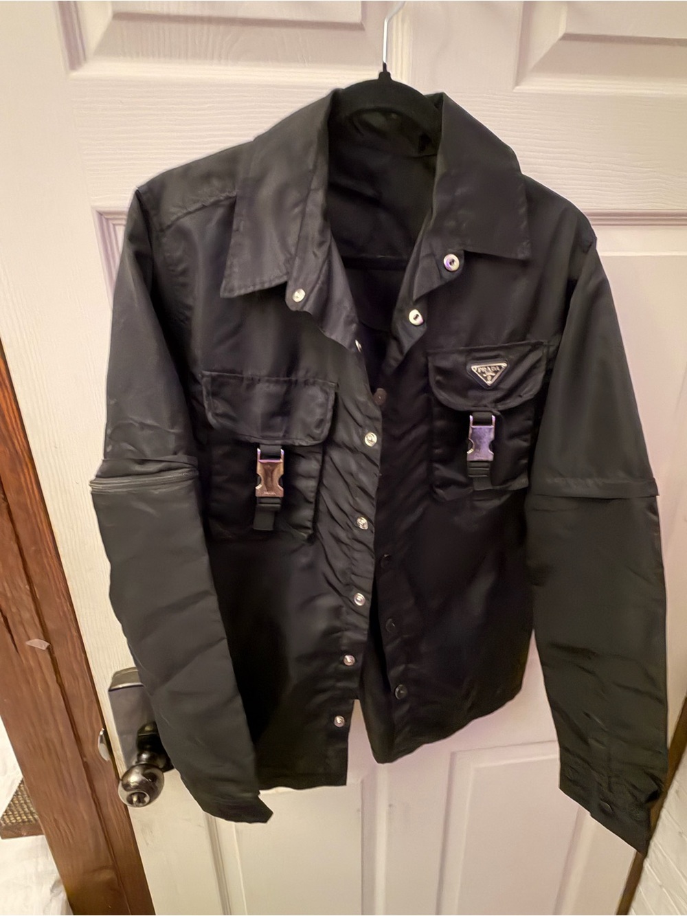 Prada Black Tactical Nylon Field Jacket